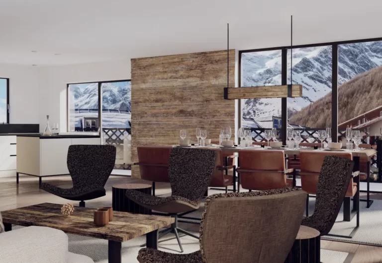 Glacier view right by the ski slope, hotel-style second home.