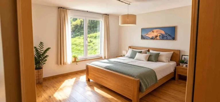 Silver mit einmaligert Aussicht auf das Dorf und das gesamte Bergpanorama!